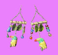 Ceramic Toucan Earrings