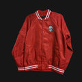 Red Satin Bomber Jacket- upcycled