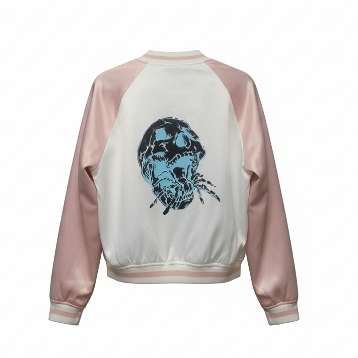 Satin Bomber Jacket- Upcycled / Women's Large