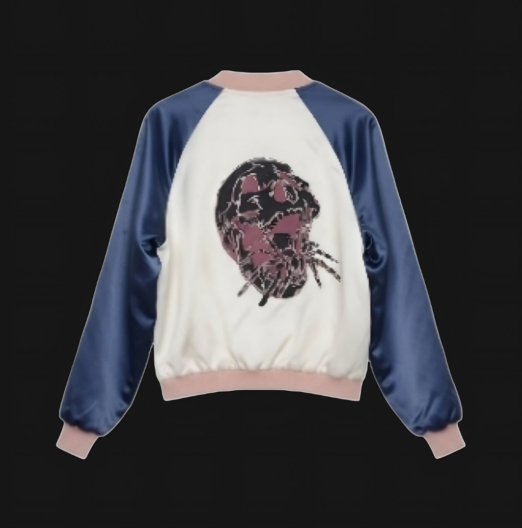 Satin Bomber- Upcycled / Women's Small
