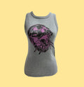 Gray Skull Tank- upcycled