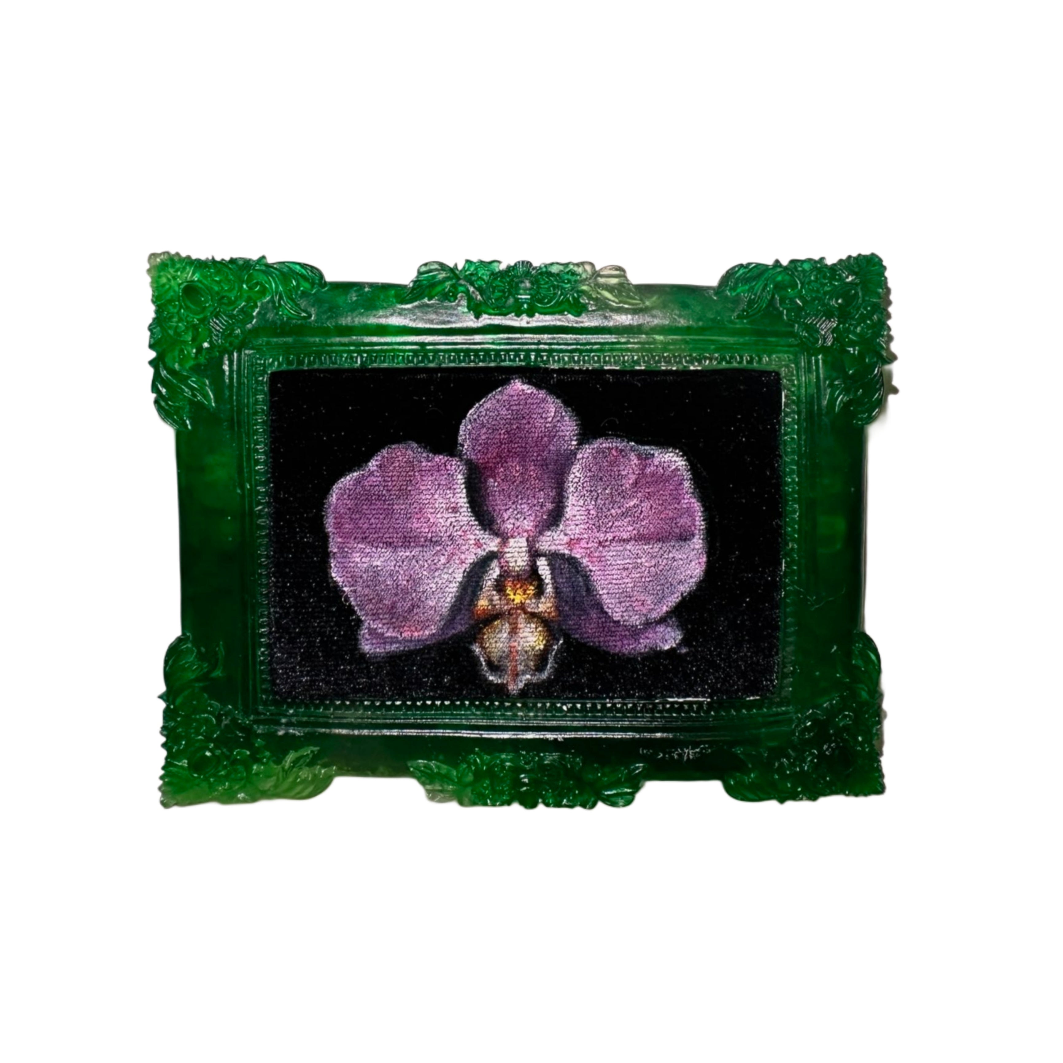 Butterfly Orchid Mini Velvet Painting by Jana Renée