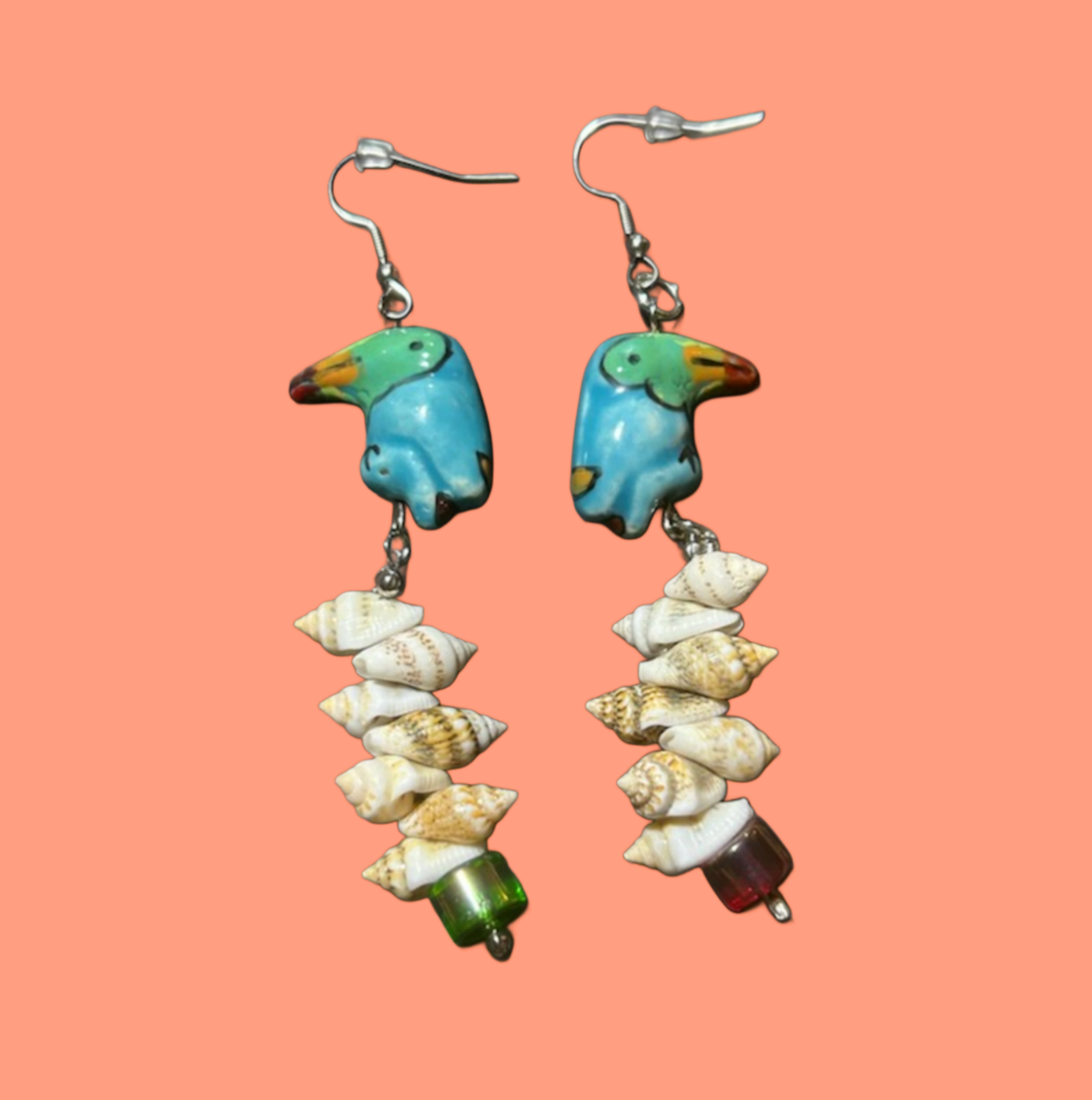 Blue Parrot Earrings