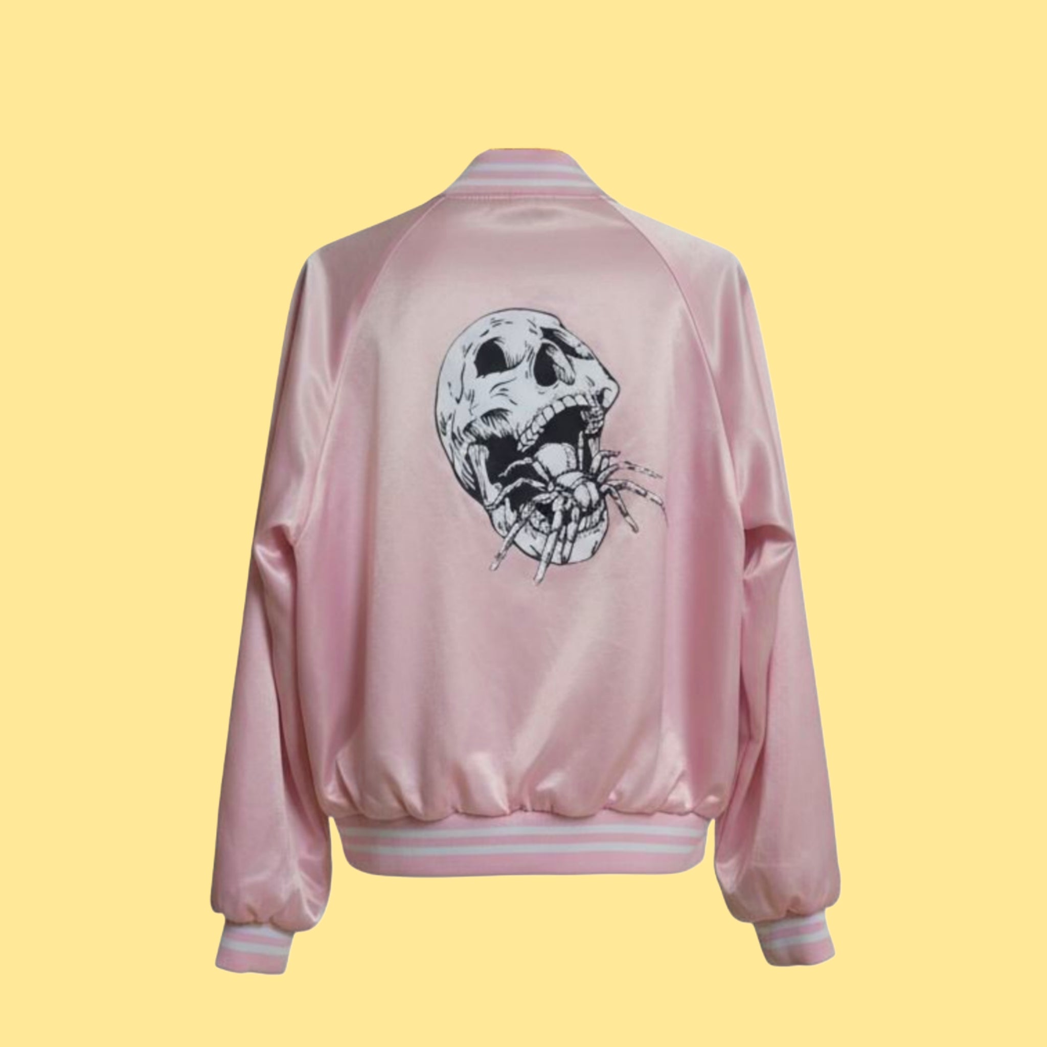 Pink Satin Bomber Jacket- upcycled