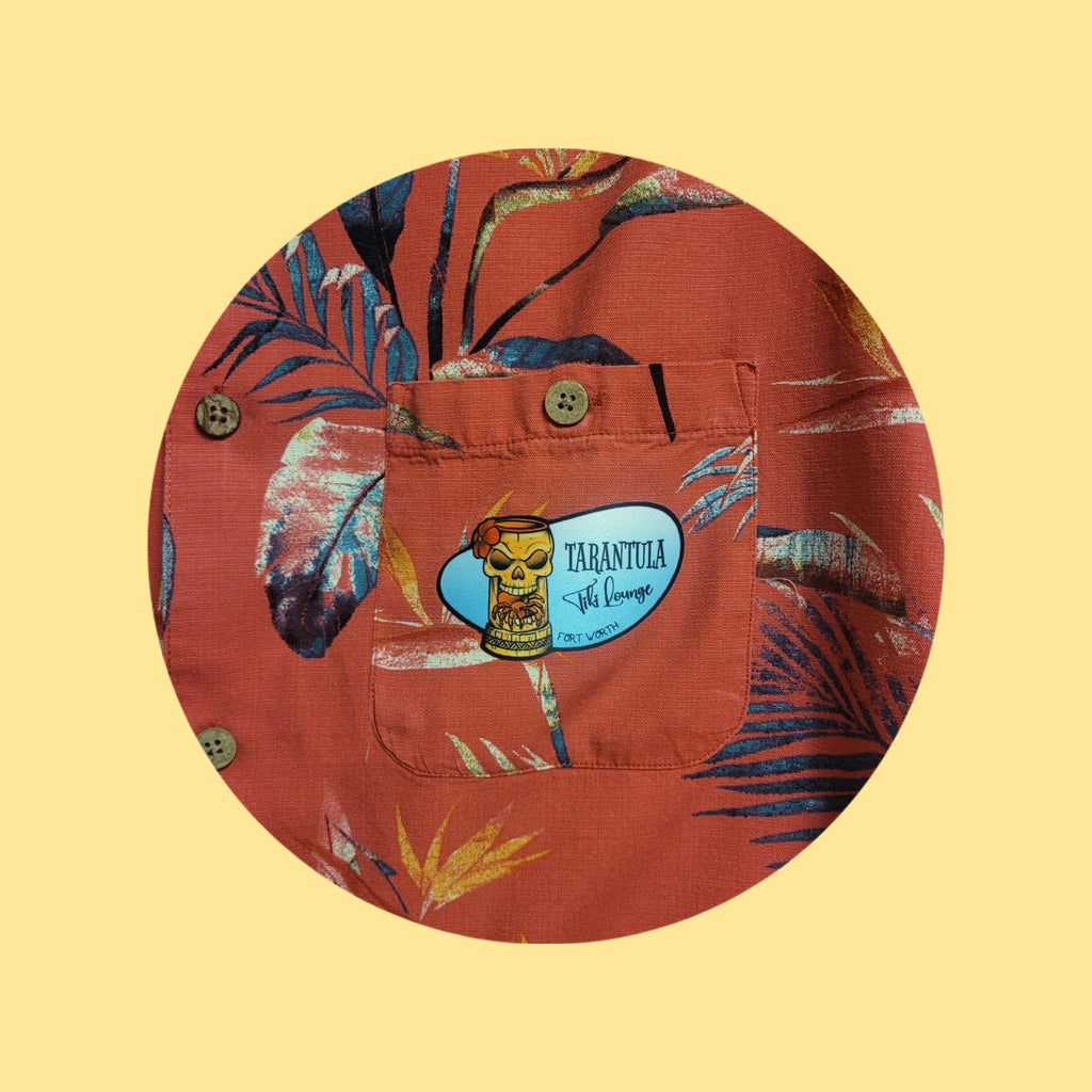 Aloha Shirt- upcycled red floral