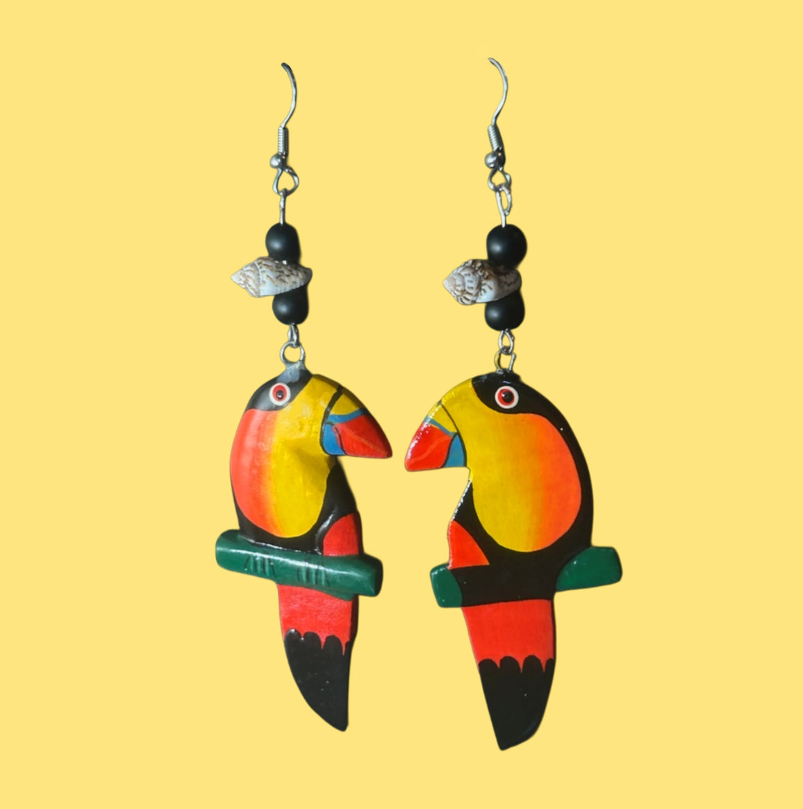 Handmade Parrot Earrings