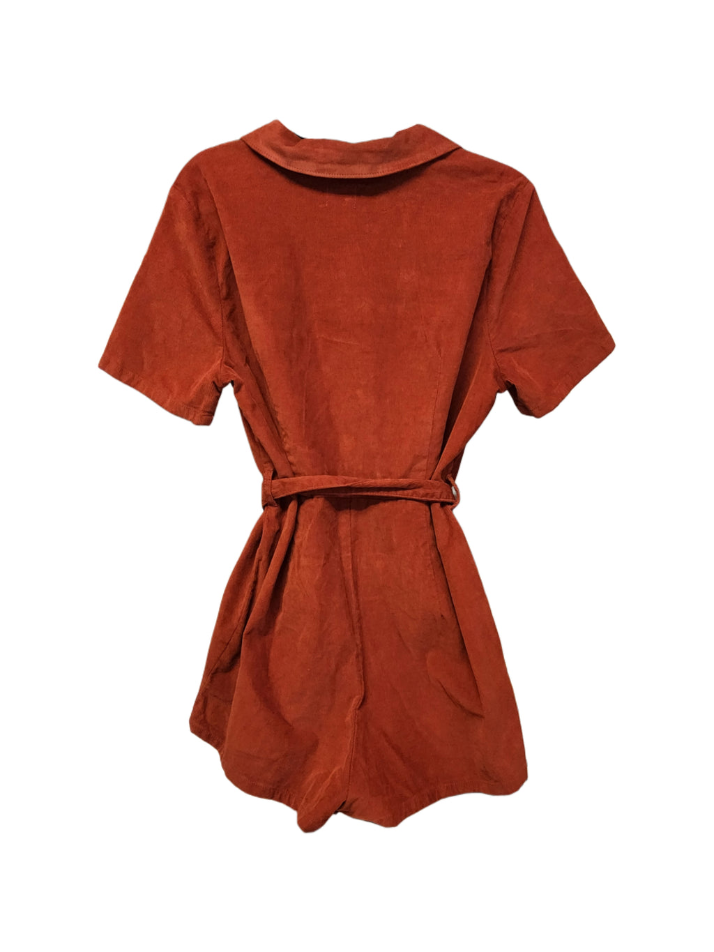 Orange Corduroy Romper- Upcycled